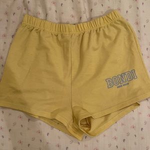 Yellow bondi shorts